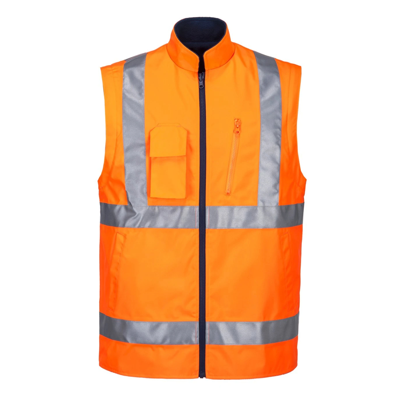 Waterproof Orange Hi Vis Rain Vest Made-in-Pakistan | BB-379