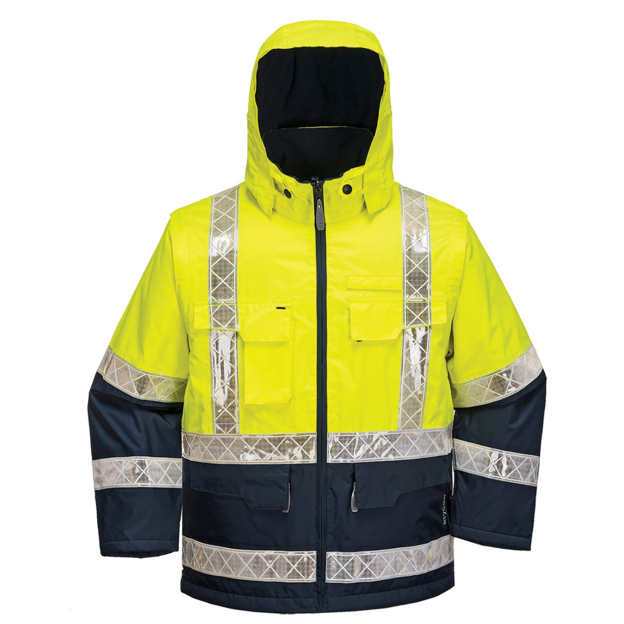 Hi-Vis Reflective Safety Parka Jacket