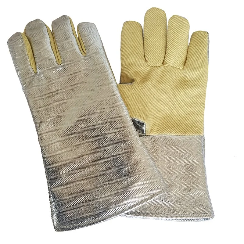 Aluminum Foil Flame-Retardant Gloves Welding Kevlar Knitted Fabric Gloves
