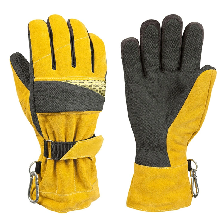 Yellow Safety Fire Fighter Gloves