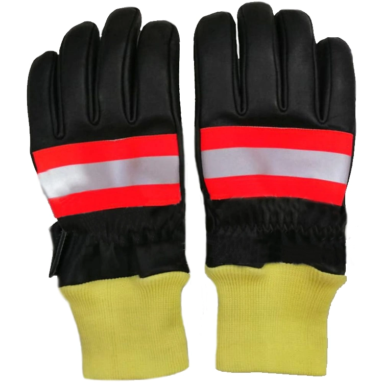 Black Safety Fire Fighter Gloves