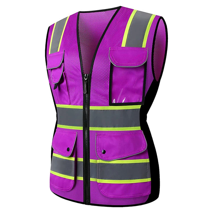 Purple Reflective Mesh Safety Vest