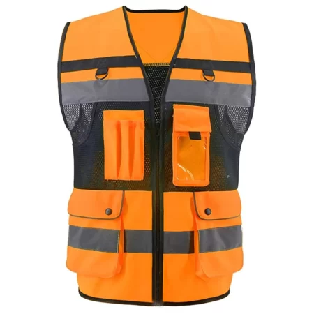 Mesh Orange Reflective Safety Vest