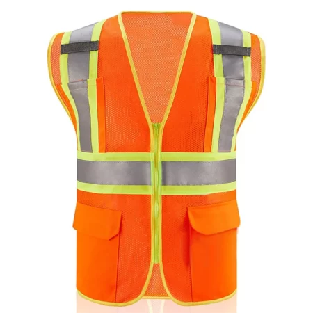 Fluorescent Orange Mesh Safety Vest