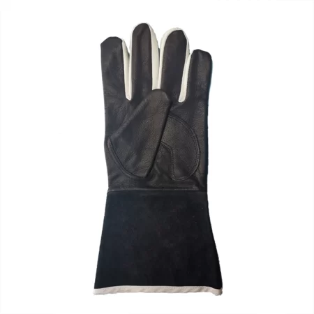 Cut Protection Work Gloves black Fireproof Cow Split Welding Gloves