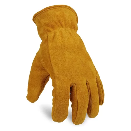 Extra Grip Flexible Cold Weather  Winter Thick Warm Thermal Imitation Lambswool Insulated Snow Cold Proof Leather Working Glove 