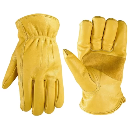 Extra Large Men's durable puncture abrasion resistant 100-gram Thinsulate cowhide fleece-Lined leather Winter Work Gloves