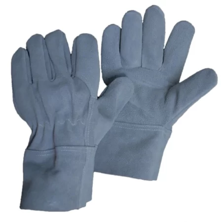 Heat Protection Blue cow leather Short gloves Leather Welder Gloves