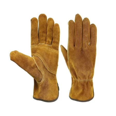Heavy Duty Durable Cow split Leather Driver Work Gloves for Truck Driving Reinforced Palm