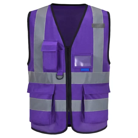 Purple Reflective Flashing Safety Vest