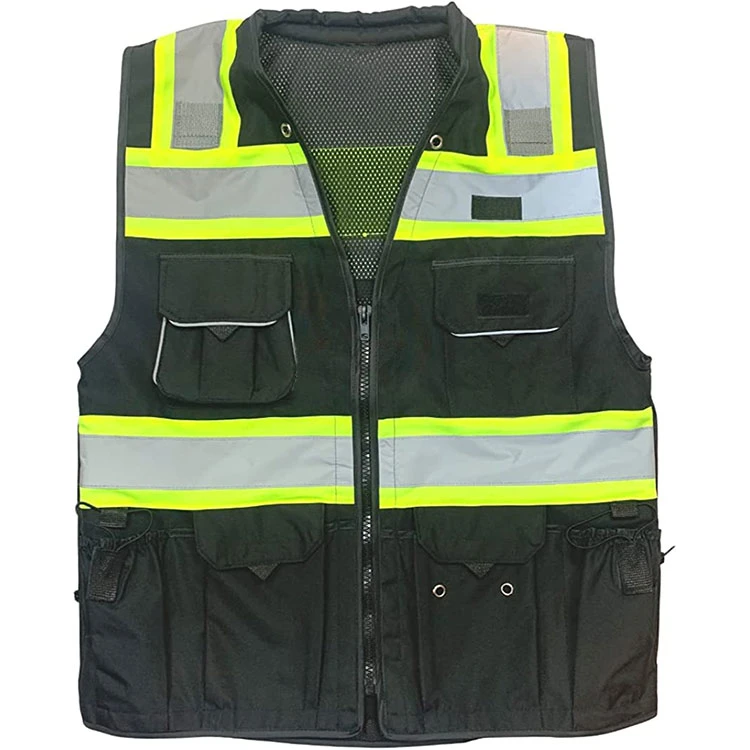 Black Construction Safety Vest