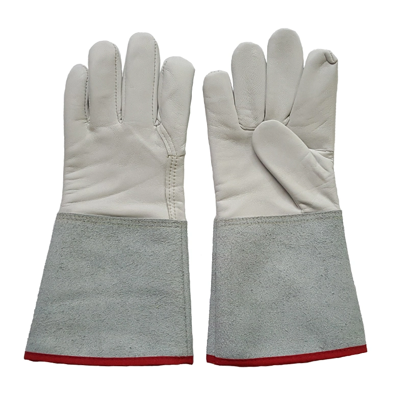 Tig welding red serging white and grey argon arc welding gloves