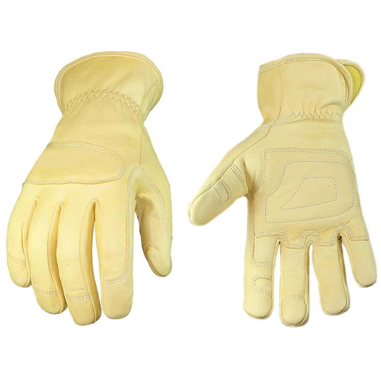 Yellow Cowhide Fire Fighter Gloves