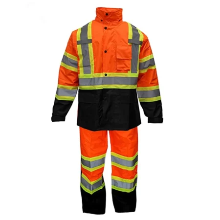 Hi Vis Safety Rain Coverall