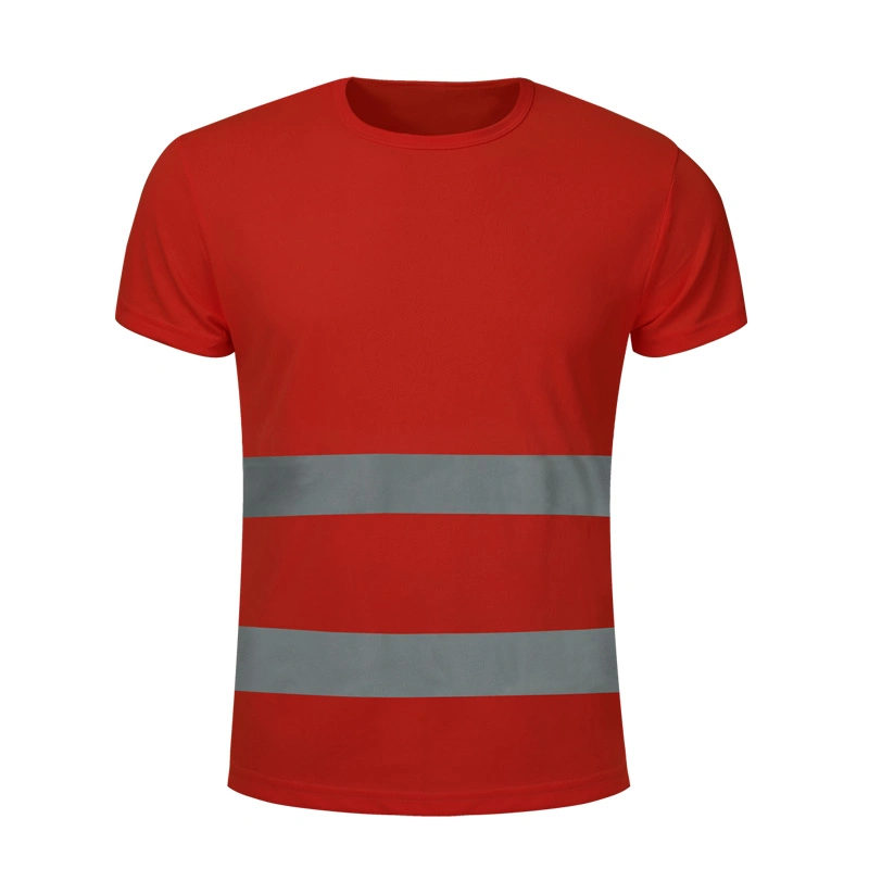 Fluorescent Red Reflective T-Shirt