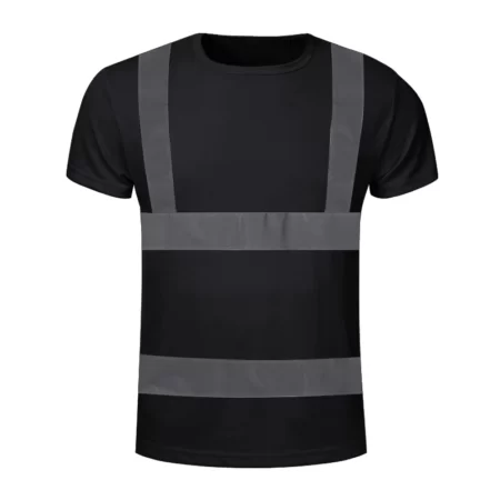 Safety Reflective Black Short Sleeve T-Shirt