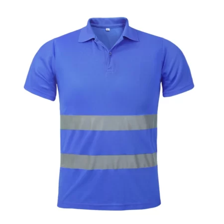 Safety Blue Work Polo Shirt