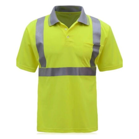 Tape Stripes Sewing Safety Polo Shirt