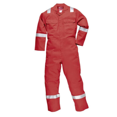 Light Red Cotton Garage Safety Coverall