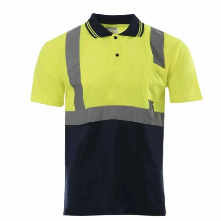Safety Reflective Short Sleeve Polo Work Shirt